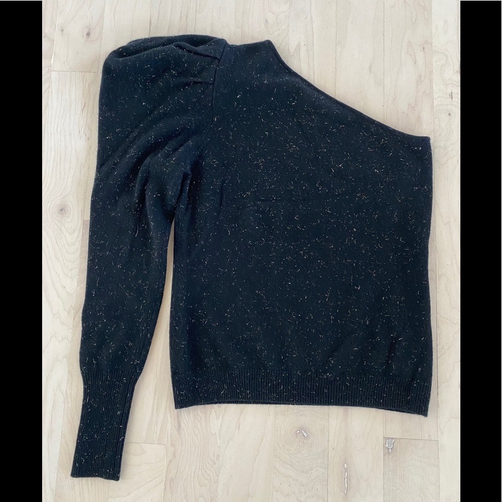 AMAZING Autumn Cashmere Draped Puff Sleeve Sweater